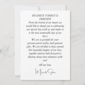 シンプル ミニマル ブラック&ホワイト ありがとうカード サンキューカード (裏面)