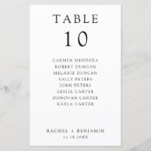 シンプル ミニマル ブラック ホワイト ウェディング 席次表 (正面)