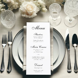 シンプル ミニマル ブラック&ホワイト エレガント スクリプト メニュー