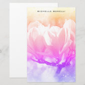 シンプル ミニマル プロフェッショナル フラワー デザイン 便箋 (正面/裏面)