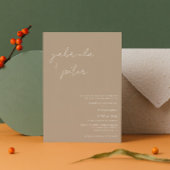 シンプル ミニマル ベージュ モダン ウェディング 招待状