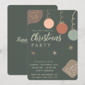 シンプル ミニマル ボヘミア オーナメント クリスマス 招待状 (正面/裏面)