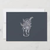 シンプル ミニマル モダン スクリプト ブライダル シャワー 招待状 (裏面)