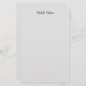 シンプル ミニマル モダン ペンレタリング カリグラフィー 便箋 (正面/裏面)
