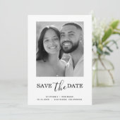 シンプル ミニマル モダン ワンフォト セーブザデート (スタンド正面)