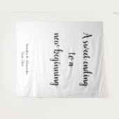 シンプル ミニマル モノクローム ラブ クォート タペストリー (正面(横))