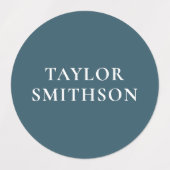 シンプル ミニマル レトロ カラー カスタム ネーム スクール ラベル (デザイン1)