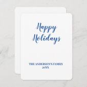 シンプル ミニマル ロゴ テキスト 名前を追加 シーズンカード (正面/裏面)