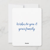 シンプル ミニマル ロゴ テキスト 名前を追加 シーズンカード (裏面)