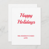 シンプル ミニマル ロゴ テキスト 名前を追加 シーズンカード (正面/裏面)