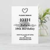 シンプル ミニマル ロゴ テキスト 名前を追加 招待状 (スタンド正面)