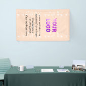 シンプル ミニマル ロゴ/デザインを追加するテキスト 位置 横断幕 (トレードショー)