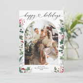 シンプル ミニマル ワンフォト ファミリー シーズンカード (スタンド正面)