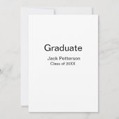 シンプル ミニマル 卒業 追加 名前 モダン クラス 招待状 (裏面)