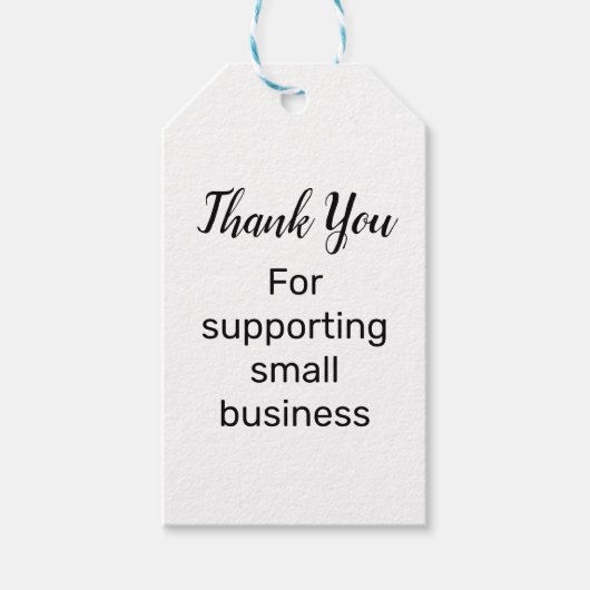 シンプル ミニマル 小規模事業応援 ギフトタグ (正面)