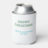 シンプル ミニマル 緑色 楽しいホリデー クリスマス 缶クーラー (缶正面)