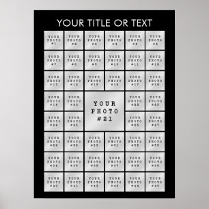 シンプル ミニマル 45枚 写真コラージュ オーダーメイド ポスター