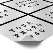 シンプル ミニマル 45枚 写真 コラージュ ブラック ポスター (角)