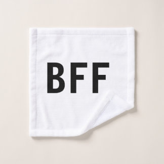 シンプル ミニマル BFF ベストフレンド 家族 名前入り ウォッシュタオル