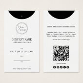 シンプル ミニマル QRコード 衣類 価格タグ ラベル (正面&裏面)