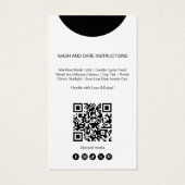 シンプル ミニマル QRコード 衣類 価格タグ ラベル (裏面)