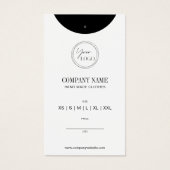 シンプル ミニマル QRコード 衣類 価格タグ ラベル (正面)