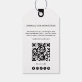 シンプル ミニマル QR コード 衣類プライス タグ ラベル (裏面)