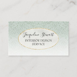 シンプル，ミントエレガントレトロプロフェッショナル 名刺
