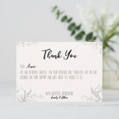 シンプル＆モダンなカスタマイズ結婚式お礼カード サンキューカード (スタンド正面)