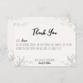 シンプル＆モダンなカスタマイズ結婚式お礼カード サンキューカード (正面/裏面)
