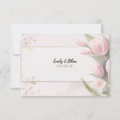 シンプル＆モダンなカスタマイズ結婚式お礼カード サンキューカード (裏面)