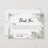 シンプル＆モダンなカスタマイズ結婚式お礼カード サンキューカード (正面)