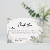 シンプル＆モダンなカスタマイズ結婚式お礼カード サンキューカード (スタンド正面)