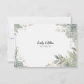 シンプル＆モダンなカスタマイズ結婚式お礼カード サンキューカード (裏面)