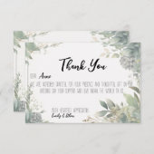 シンプル＆モダンなカスタマイズ結婚式お礼カード サンキューカード (正面/裏面)