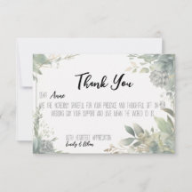 シンプル＆モダンなカスタマイズ結婚式お礼カード