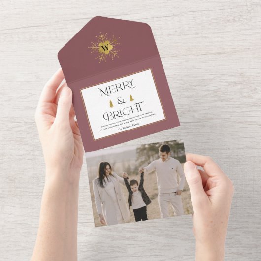 シンプル モダンなクリスマス カード 明るく楽しく (貼ってはがせる)