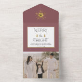 シンプル モダンなクリスマス カード 明るく楽しく (内側)