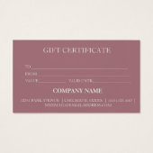 シンプル＆モダンなビジネスギフト券 (裏面)