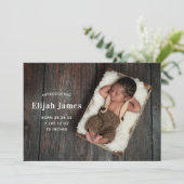 シンプル＆モダンな出産報告カード 招待状 (スタンド正面)