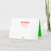 シンプル&モダンライムグリーン&オレンジパーソナライズされた- カード (裏面)