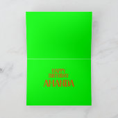 シンプル&モダンライムグリーン&オレンジパーソナライズされた- カード (内部)