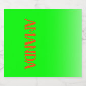 シンプル&モダンライムグリーン&オレンジパーソナライズされた- ビールラベル (シングルラベル)