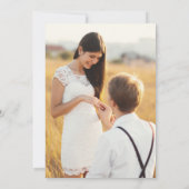 シンプル モダン おしゃれ ブラック タイポグラフィー フォト セーブザデート (裏面)