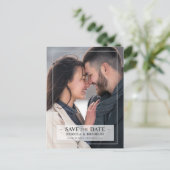 シンプル モダン おしゃれ | 結婚式の日を大切に ポストカード (スタンド正面)