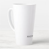 シンプル モダン お名前入れ カフェラテマグ (左アングル)