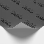 シンプル モダン お名前 メッセージ ラッピングペーパー (角)