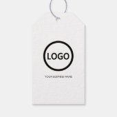 シンプル モダン お礼 ラベル ロゴ ビジネス (裏面)