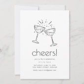 シンプル モダン お祝い パーティー 招待状 (正面)