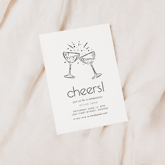 シンプル モダン お祝い パーティー 招待状